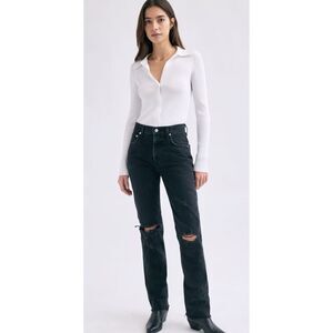 NWOT AGOLDE Cherie Jean High-rise straight jeans, $238 Sz 23 C8